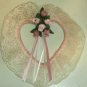 Burgundy Sachet & Lacy Hearts - Very Pretty 3 In All
