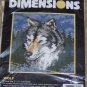 Dimensions Wolf, Gray & Blue Wolf Head, Very Pretty,NIP