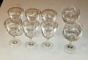 Set of 6 Small Stemmed Glasses Plus 3, HolidayTime,Nice