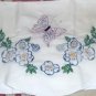 Pretty Butterfly & Flower Dresser Scarf-Hand-Embroidery