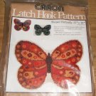 Shaped Butterfly Latch Hook Rug Pattern From Caron NIP