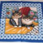 Cute Kitten Piece for Small Pillow,Pincushion,Picture