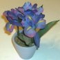 Pretty Purple Bouquet In Clay Pot - Never Needs Water