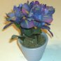 Pretty Purple Bouquet In Clay Pot - Never Needs Water