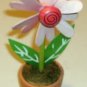 Pinwheel Flower in A Clay Pot - Spins With The Wind