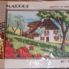 SPRINGTIME COTTAGE IN WOOD WITH ROSES CANVAS - MARGOT