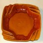 Large Goldish Brown Decorator Ash Tray,Made In Usa,Nice