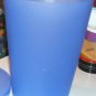 Medium Sized Wastebasket, Plastic, Lid & Opening, Blue