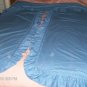 Dark Blue Ruffled, 1 Piece Curtain,Panels & Valance