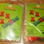 RED AND GREEN NAPKIN RINGS - 2PKGS-NEW- XMAS BOW