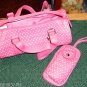 PRETTY PINK HEART BARREL PURSE & CELL PHONE CASE