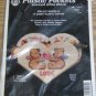 LOVE BEAR PLASTIC POCKET, HEART, MAGNET,PLASTIC CANVAS