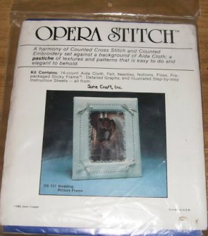 OPERA STITCH WEDDING FRAME - NIP- 1982 JUNE COOPER