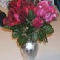 Silver Vase with Roses in Two Shades, Very Pretty