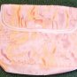 Embroidered Cosmetic Bag w/Bow,Peach,Satin, New
