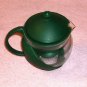 Green Plastic Portable Teapot,Brew Cup Included,Cute