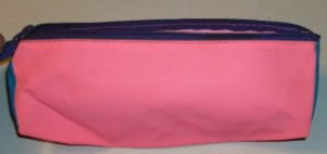 Bright Pink & Blue Bag,Holds Pens,Makeup Brushes & More