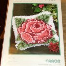 ROSE PILLOW LH KIT FROM WONDERART- VERY PRETTY ON WHITE