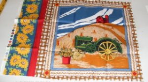 Tractor Pillow Panel - Quaint & Historic