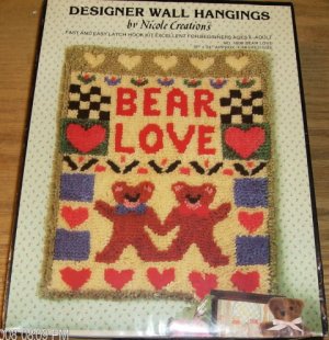 BEAR LOVE DESIGNER WALL HANGING,NICOLE CREATIONS, NEW