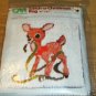 REINDEER LATCH  XMAS RUG FROM COL MINERVA-CANVAS & YARN