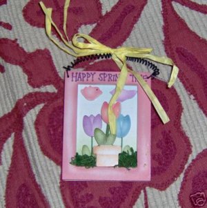 HAPPY SPRING TULIPS  HANGER