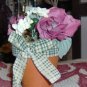 PRETTY ROSE ARRANGEMENT IN CLAY POT