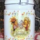 PRETTY HALLMARK BEAR CANNISTER PICNIC TIME