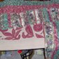 Matching Curtains, Bugundy & Green Floral,Various Sizes