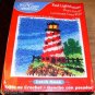 RED LIGHTHOUSE PILLOW KIT FROM J & P COATS, NEW IN BOX