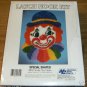SMILE THE CLOWN SHAPED RUG NEW IN BOX NAT YARN CRAFTS