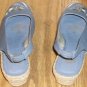 BEACON IMPRESSIONS BLUE EMBROIDERED SANDAL, NIB