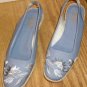BEACON IMPRESSIONS BLUE EMBROIDERED SANDAL, NIB