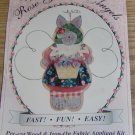 ROSE GARDEN ANGELS "BRITTANIE BUNNY"FABRIC APPLIQUE KIT