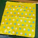 TURQUOISE,YELLOW&WHITE POLKA DOT PILLOW/BEACHBAG, NEW