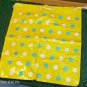 TURQUOISE,YELLOW&WHITE POLKA DOT PILLOW/BEACHBAG, NEW