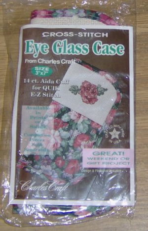 CHARLES CRAFT CABBAGE ROSE EYEGLASS CASE 2