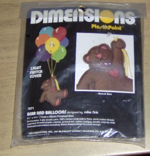 DIMENSIONS BEAR AND BALLOONS SWITCH CVR-PLASTIPOINT