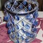 PRETTY JEWELED CANDLE HOLDER WITH CANDLE