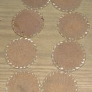 RAWHIDE COASTERS - 8 IN ALL - GREAT FOR THE BAR