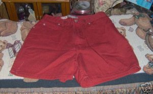 NWOT FADED GLORY RELAXED FIT RED DENIM SHORT