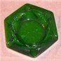 Opaque Green 6 Sided Ashtray, Work as Dish Too, Pretty