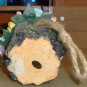 DECORATED PETRIFIED WOOD LOOK BIRDHOUSE - UNIQUE - CUTE