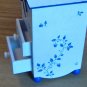 BLUE BIRDHOUSE CLOCK - WITH DRAWERS - CUTE AND USEFUL