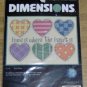 HOME IS WHERE THE HEART IS - PRETTY HEARTS - DIMENSIONS