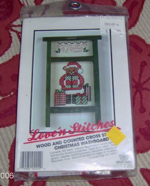 CUTE CHRISTMAS BEAR WASHBOARD, NIP