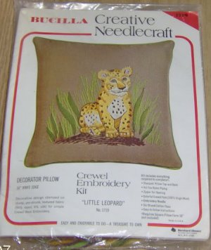 BUCILLA LITTLE LEOPARD - DARLING DECORATOR PILLOW - NIP