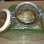 OPAQUE GREEN GLASS JAR - DECORATIVE,USEFUL