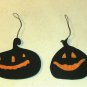 Halloween Wood Pumpkin Decorations -Orange Faces, Cute