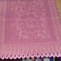 PINK CROCHET TABLERUNNER-NEW- FLOWERS-TAKE A PEEK